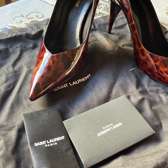 Brown Saint Laurent pumps - Picture 4 of 6